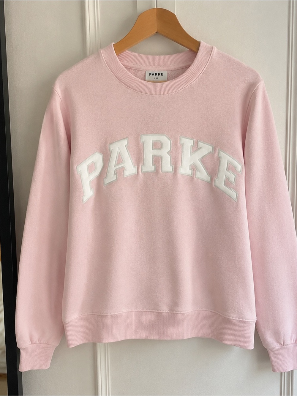 Parker Pink Crewneck Sweatshirt with White Logo